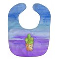 Carolines Treasures Cactus Blue and Purple Watercolor Baby Bib BB7363BIB